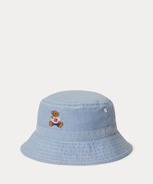 POLO RALPH LAUREN / ポロ ラルフ ローレン ベビー・キッズグッズ | (ベビー)Polo ベア コットン ツイル バケット ハット（400ブルー）