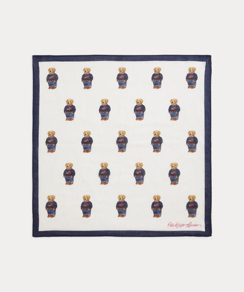 POLO RALPH LAUREN / ポロ ラルフ ローレン ハンカチ | (ガールズ 2才～4才)コットン ハンカチーフ（100ホワイト）