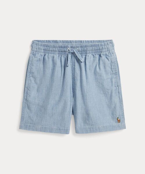 POLO RALPH LAUREN / ポロ ラルフ ローレン ショート・ハーフ・半端丈パンツ | (ボーイズ 2才~7才)ビッグ フィット コットン シャンブレー ショートパンツ(450ブルー)