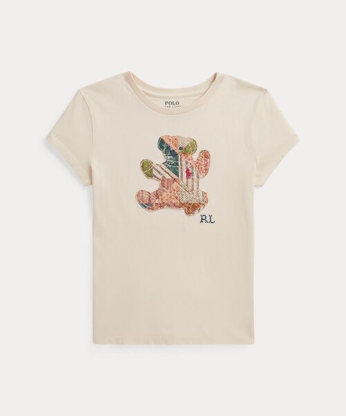 POLO RALPH LAUREN / ポロ ラルフ ローレン Tシャツ | (ガールズ 7才~16才)パッチワーク Polo ベア コットン ジャージー Tシャツ(250ブラウン)