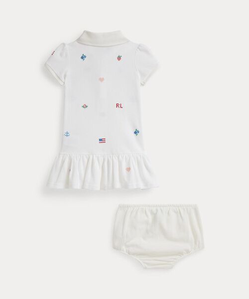 POLO RALPH LAUREN / ポロ ラルフ ローレン 未設定 | (ベビー)エンブロイダリー コットン ポロ ドレス & ブルマー | 詳細1