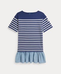 POLO RALPH LAUREN / ポロ ラルフ ローレン 未設定 | (ガールズ 7才～16才)ストライプド シャンブレースカート コットン ドレス