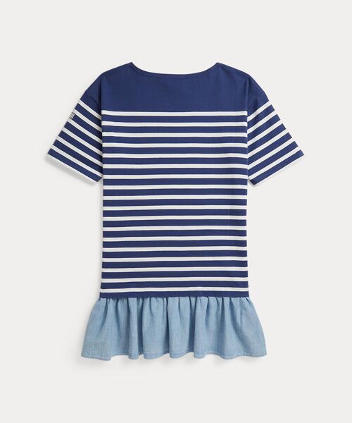 POLO RALPH LAUREN / ポロ ラルフ ローレン 未設定 | (ガールズ 7才～16才)ストライプド シャンブレースカート コットン ドレス | 詳細1