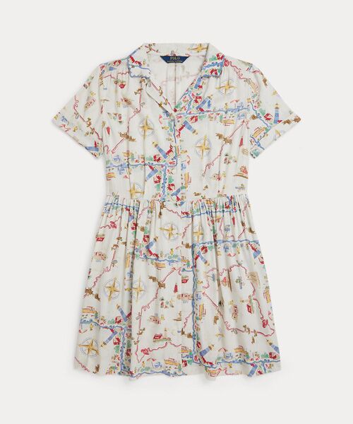 POLO RALPH LAUREN / ポロ ラルフ ローレン 未設定 | (ガールズ 7才～16才)プリンテッド フィット & フレア ドレス（999マルチカラー）