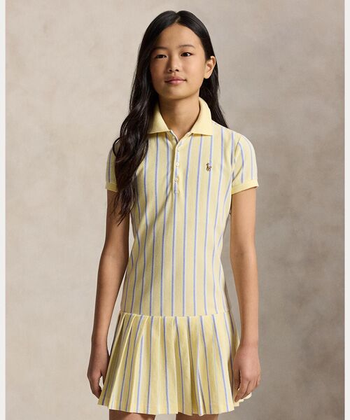 POLO RALPH LAUREN / ポロ ラルフ ローレン 未設定 | (ガールズ 7才～16才)ストライプド オックスフォード メッシュ ポロ ドレス | 詳細3