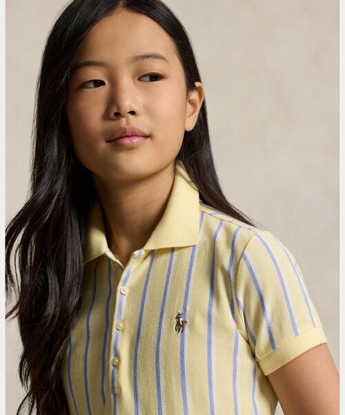 POLO RALPH LAUREN / ポロ ラルフ ローレン 未設定 | (ガールズ 7才～16才)ストライプド オックスフォード メッシュ ポロ ドレス | 詳細4