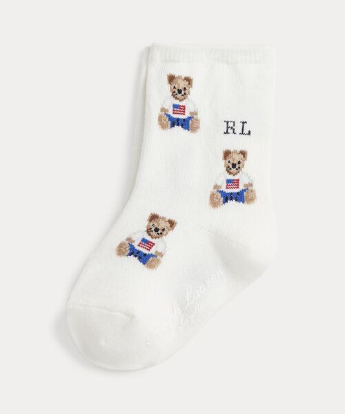 POLO RALPH LAUREN / ポロ ラルフ ローレン ベビー・キッズグッズ | (ベビー)Polo ベア クルー ソックス（100ホワイト）