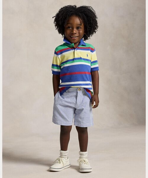 POLO RALPH LAUREN / ポロ ラルフ ローレン 未設定 | (ボーイズ 2才～7才)ストライプド コットン メッシュ ポロシャツ | 詳細3