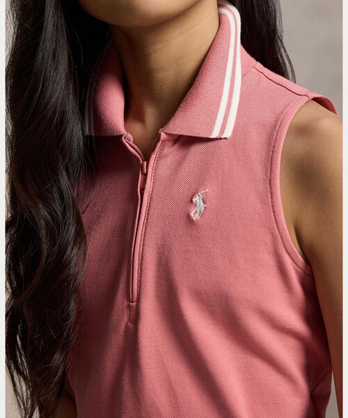 POLO RALPH LAUREN / ポロ ラルフ ローレン ポロシャツ | (ガールズ 7才～16才)ストレッチ メッシュ ハーフジップ ボクシー ポロシャツ | 詳細4