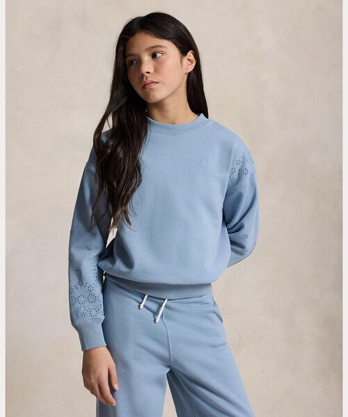 POLO RALPH LAUREN / ポロ ラルフ ローレン 未設定 | (ガールズ 7才～16才)アイレット フレンチ テリー スウェットシャツ（400ブルー）