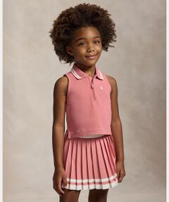 POLO RALPH LAUREN / ポロ ラルフ ローレン 未設定 | (ガールズ 2才～6才)ストレッチ メッシュ ハーフジップ ボクシー ポロシャツ