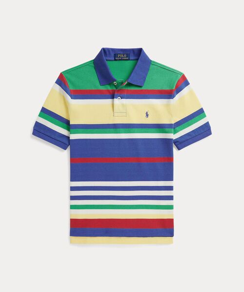 POLO RALPH LAUREN / ポロ ラルフ ローレン 未設定 | (ボーイズ 8才～20才)ストライプド コットン メッシュ ポロシャツ | 詳細1