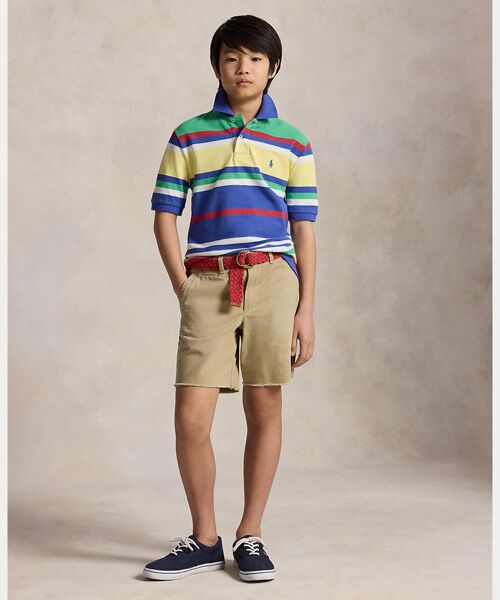 POLO RALPH LAUREN / ポロ ラルフ ローレン 未設定 | (ボーイズ 8才～20才)ストライプド コットン メッシュ ポロシャツ | 詳細3