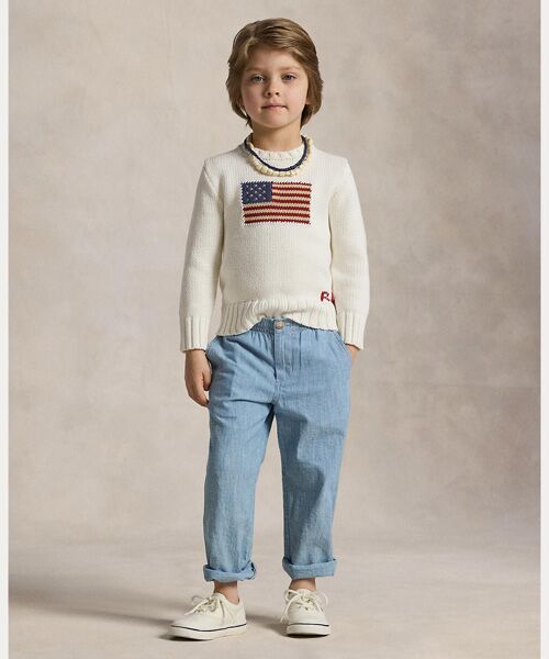 POLO RALPH LAUREN / ポロ ラルフ ローレン 未設定 | (ボーイズ 2才～7才)Polo プレップスター シャンブレー パンツ（450ブルー）