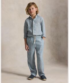 POLO RALPH LAUREN / ポロ ラルフ ローレン 未設定 | (ボーイズ 8才～20才)ストライプド リネン ドローストリング パンツ