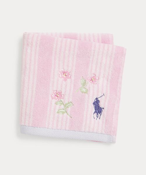 POLO RALPH LAUREN / ポロ ラルフ ローレン ハンカチ | (ガールズ 2才～4才)ストライプド フローラル コットン ハンカチーフ | 詳細1