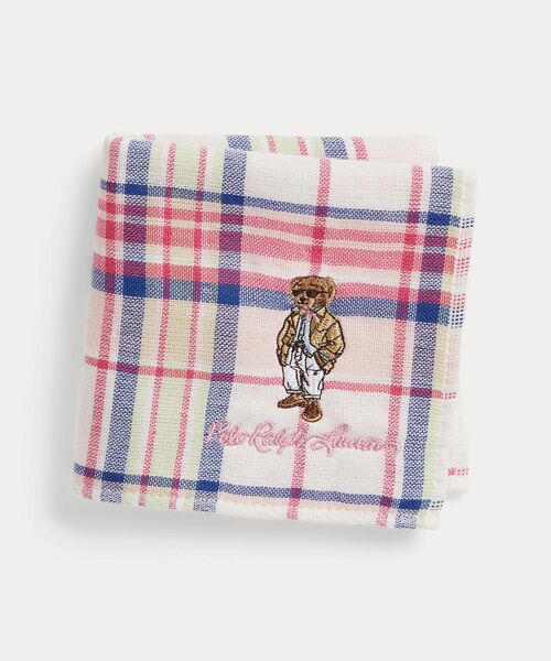 POLO RALPH LAUREN / ポロ ラルフ ローレン ハンカチ | (ガールズ 2才～4才)チェック Polo ベア コットン ハンカチーフ | 詳細1