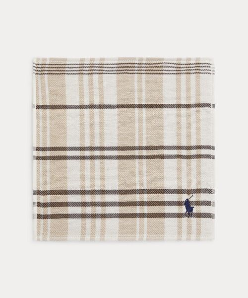 POLO RALPH LAUREN / ポロ ラルフ ローレン ハンカチ | (ボーイズ 2才～4才)チェック コットン テリー ハンカチーフ（250ブラウン）