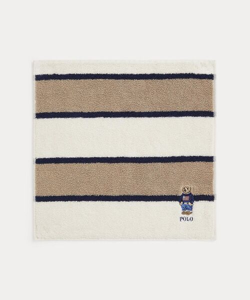 POLO RALPH LAUREN / ポロ ラルフ ローレン ハンカチ | (ボーイズ 2才～4才)ストライプド Polo ベア コットン ハンカチーフ（100ホワイト）