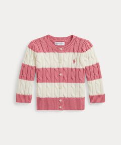 POLO RALPH LAUREN / ポロ ラルフ ローレン 未設定 | (ベビー)ストライプド ケーブル コットン カーディガン