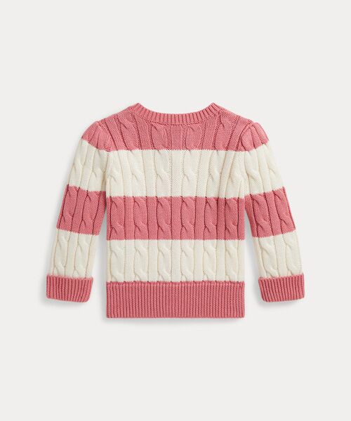 POLO RALPH LAUREN / ポロ ラルフ ローレン 未設定 | (ベビー)ストライプド ケーブル コットン カーディガン | 詳細1