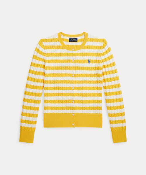 POLO RALPH LAUREN / ポロ ラルフ ローレン 未設定 | (ガールズ 7才～16才)ストライプド ミニケーブル コットン カーディガン | 詳細1