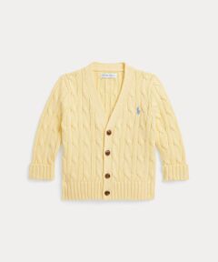 POLO RALPH LAUREN / ポロ ラルフ ローレン 未設定 | (ベビー)ケーブルニット コットン Vネック カーディガン