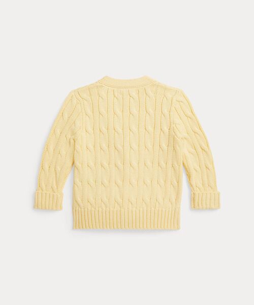 POLO RALPH LAUREN / ポロ ラルフ ローレン 未設定 | (ベビー)ケーブルニット コットン Vネック カーディガン | 詳細1