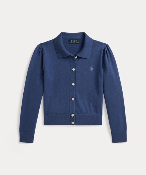 POLO RALPH LAUREN / ポロ ラルフ ローレン 未設定 | (ガールズ 2才～6才)コームド コットン ポロ カーディガン（400ブルー）