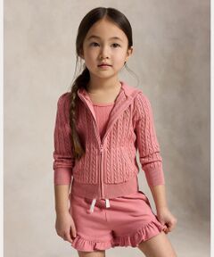POLO RALPH LAUREN / ポロ ラルフ ローレン 未設定 | (ガールズ 2才～6才)ミニケーブル コットン フルジップ フーディ