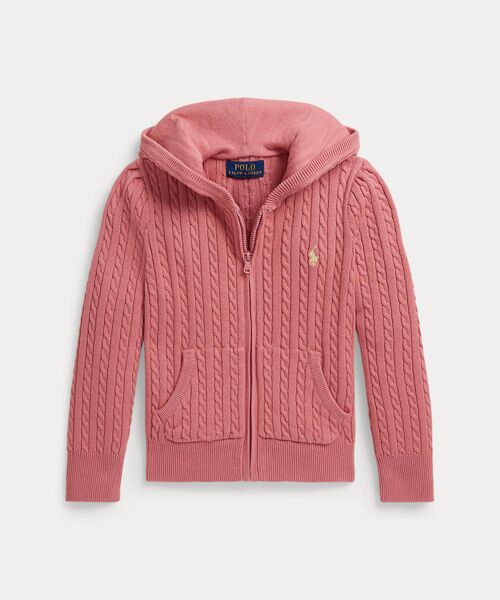 POLO RALPH LAUREN / ポロ ラルフ ローレン 未設定 | (ガールズ 2才～6才)ミニケーブル コットン フルジップ フーディ | 詳細1
