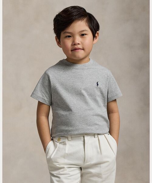 POLO RALPH LAUREN / ポロ ラルフ ローレン Tシャツ | (ボーイズ 2才~7才)コットン ジャージー クルーネック Tシャツ(020グレー)