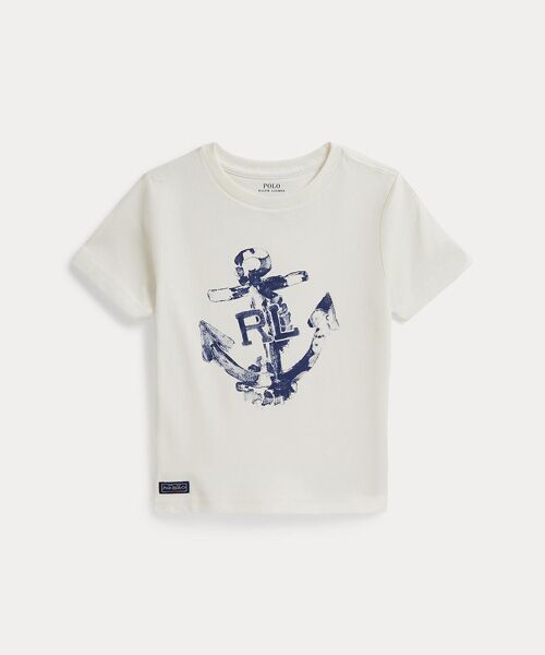 POLO RALPH LAUREN / ポロ ラルフ ローレン Tシャツ | (ボーイズ 2才～7才)アンカープリント コットン ジャージー Tシャツ（100ホワイト）