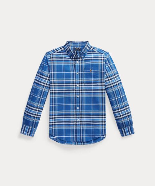 POLO RALPH LAUREN / ポロ ラルフ ローレン 未設定 | (ボーイズ 8才～20才)チェック コットン オックスフォード シャツ（400ブルー）