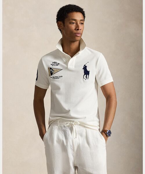 POLO RALPH LAUREN / ポロ ラルフ ローレン ポロシャツ | カスタム スリム フィット Big Pony ポロシャツ（100ホワイト）