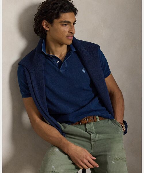 POLO RALPH LAUREN / ポロ ラルフ ローレン ポロシャツ | クラシック フィット インディゴ メッシュ ポロシャツ | 詳細5