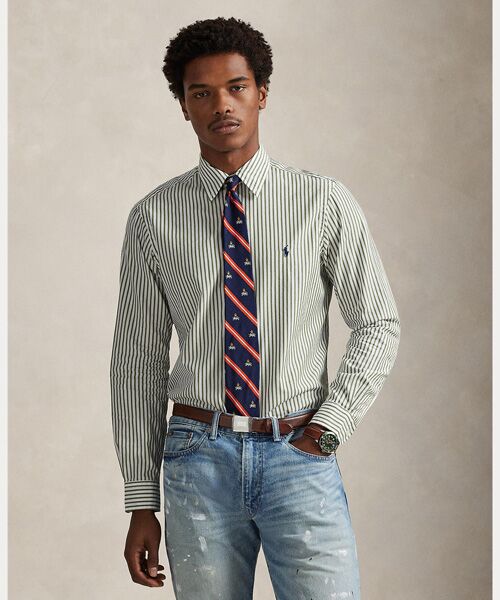 POLO RALPH LAUREN / ポロ ラルフ ローレン シャツ・ブラウス | クラシック フィット ストライプド ブロードクロス シャツ（100ホワイト）