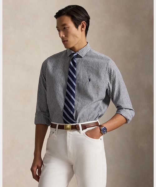 POLO RALPH LAUREN / ポロ ラルフ ローレン シャツ・ブラウス | クラシック フィット ストライプド シアサッカー シャツ（410ネイビー）
