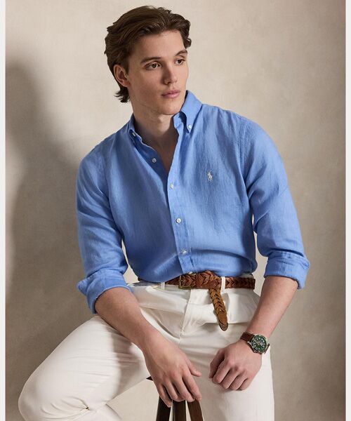 POLO RALPH LAUREN / ポロ ラルフ ローレン シャツ・ブラウス | クラシック フィット リネン シャツ（420ブルー）