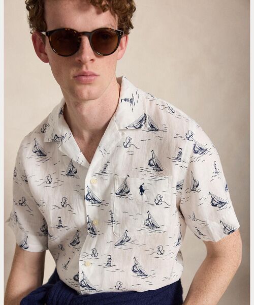 POLO RALPH LAUREN / ポロ ラルフ ローレン シャツ・ブラウス | クラシック フィット ノーティカルプリント リネン シャツ | 詳細4