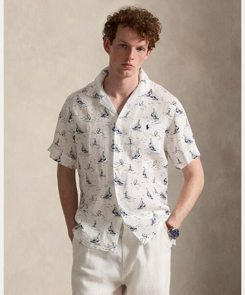 POLO RALPH LAUREN / ポロ ラルフ ローレン シャツ・ブラウス | クラシック フィット ノーティカルプリント リネン シャツ | 詳細5