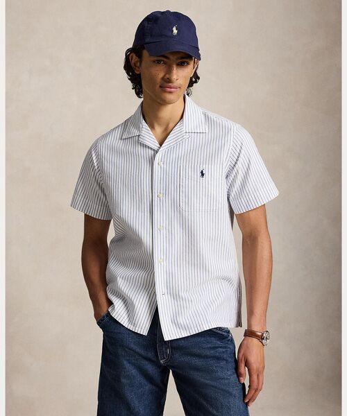 POLO RALPH LAUREN / ポロ ラルフ ローレン シャツ・ブラウス | クラシック フィット ストライプド オックスフォード キャンプ シャツ（100ホワイト）