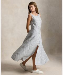 POLO RALPH LAUREN / ポロ ラルフ ローレン ロング・マキシ丈ワンピース | ストライプド パネルド リネン ドレス