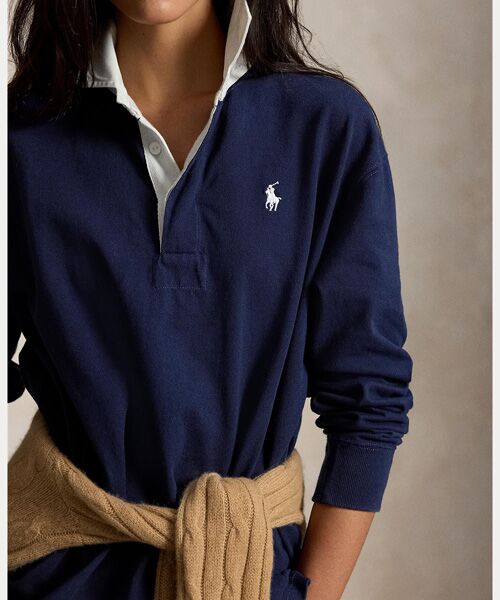 POLO RALPH LAUREN / ポロ ラルフ ローレン カットソー | オーバーサイズ コットン ラグビー シャツ | 詳細4