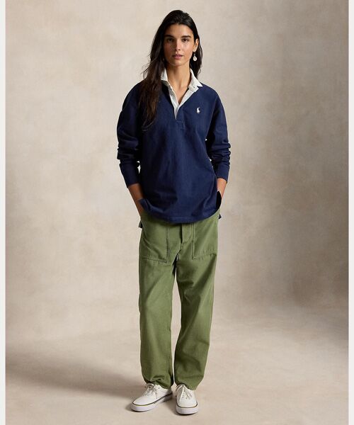 POLO RALPH LAUREN / ポロ ラルフ ローレン カットソー | オーバーサイズ コットン ラグビー シャツ | 詳細5