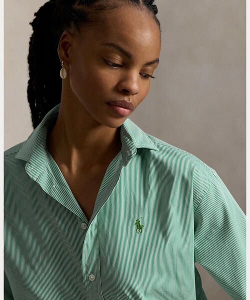 POLO RALPH LAUREN / ポロ ラルフ ローレン 未設定 | リラックス フィット ストライプド コットン シャツ | 詳細4