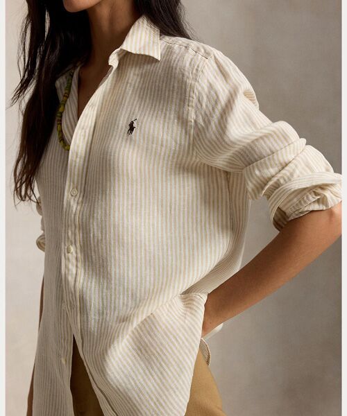 POLO RALPH LAUREN / ポロ ラルフ ローレン シャツ・ブラウス | クラシック フィット ストライプド リネン シャツ | 詳細4