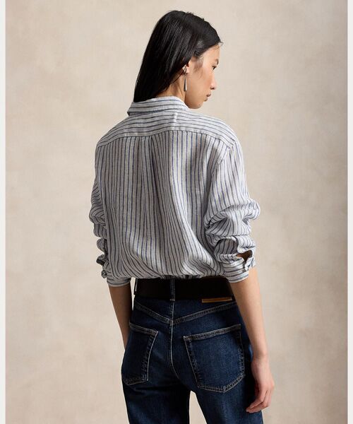 POLO RALPH LAUREN / ポロ ラルフ ローレン シャツ・ブラウス | ワイド クロップド ギンガム リネン シャツ | 詳細3