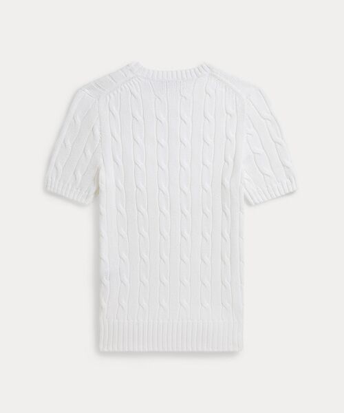 POLO RALPH LAUREN / ポロ ラルフ ローレン ニット・セーター | ケーブルニット コットン ショートスリーブ セーター | 詳細1