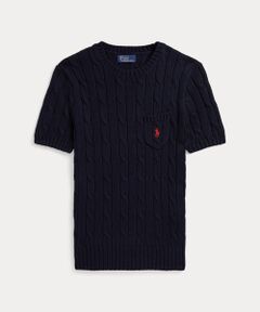 POLO RALPH LAUREN / ポロ ラルフ ローレン ニット・セーター | ケーブルニット コットン ショートスリーブ セーター